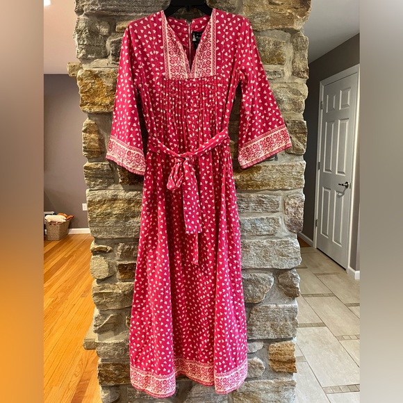 ramona rull | Dresses | Ramona Rull Vintage 7s Pink W White Heart Maxi ...